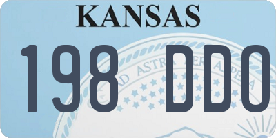 KS license plate 198DDO