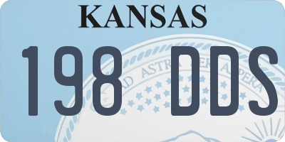 KS license plate 198DDS