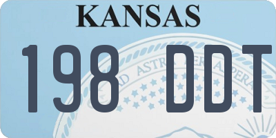 KS license plate 198DDT