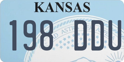 KS license plate 198DDU