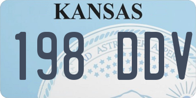 KS license plate 198DDV