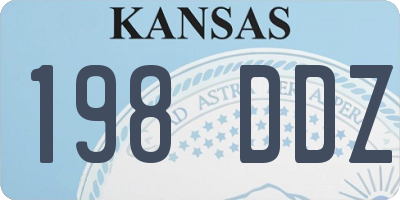 KS license plate 198DDZ