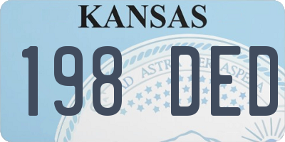 KS license plate 198DED