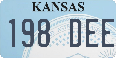 KS license plate 198DEE