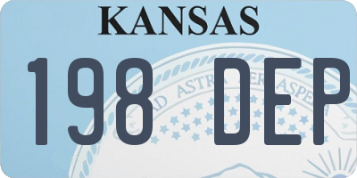 KS license plate 198DEP