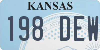 KS license plate 198DEW