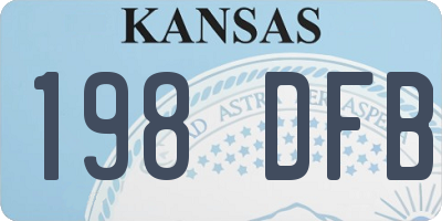 KS license plate 198DFB