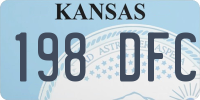 KS license plate 198DFC
