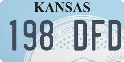 KS license plate 198DFD