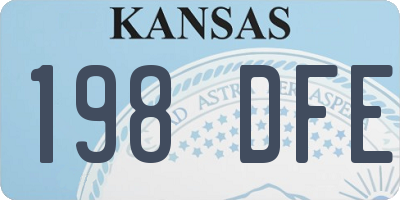 KS license plate 198DFE