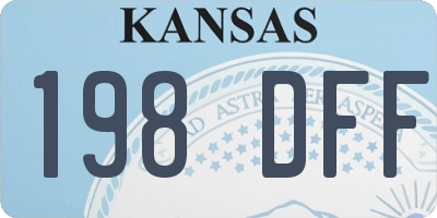 KS license plate 198DFF