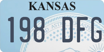 KS license plate 198DFG