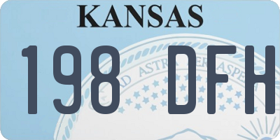 KS license plate 198DFH