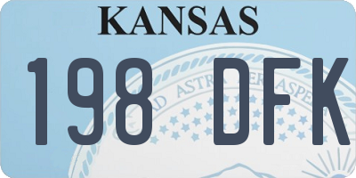 KS license plate 198DFK