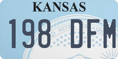 KS license plate 198DFM