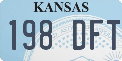 KS license plate 198DFT
