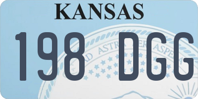 KS license plate 198DGG