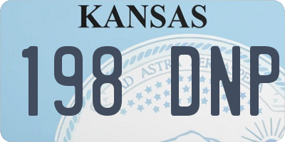 KS license plate 198DNP