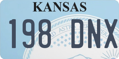 KS license plate 198DNX