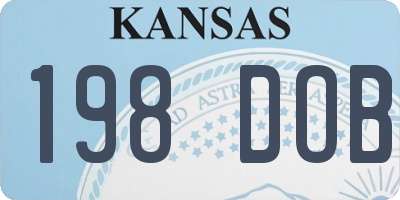 KS license plate 198DOB