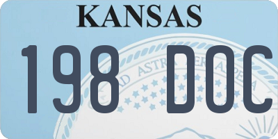 KS license plate 198DOC