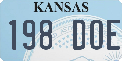 KS license plate 198DOE