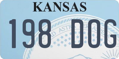 KS license plate 198DOG