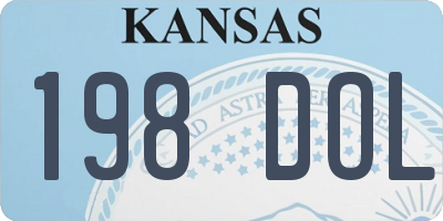 KS license plate 198DOL