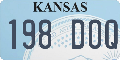 KS license plate 198DOQ