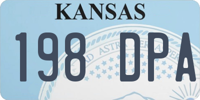 KS license plate 198DPA