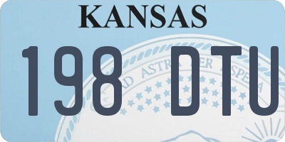 KS license plate 198DTU