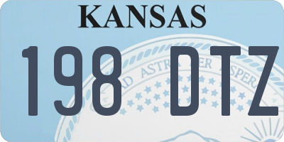 KS license plate 198DTZ