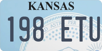 KS license plate 198ETU