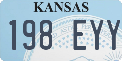 KS license plate 198EYY