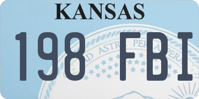 KS license plate 198FBI