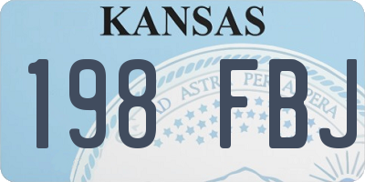 KS license plate 198FBJ