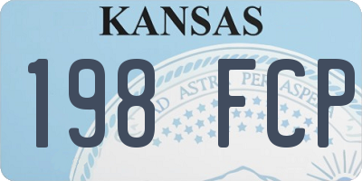 KS license plate 198FCP