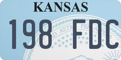 KS license plate 198FDC