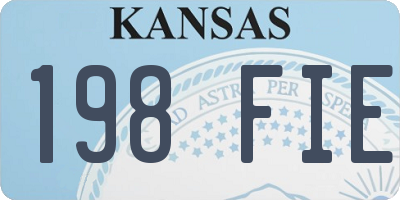 KS license plate 198FIE