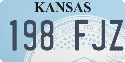 KS license plate 198FJZ