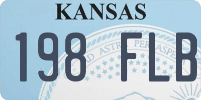 KS license plate 198FLB