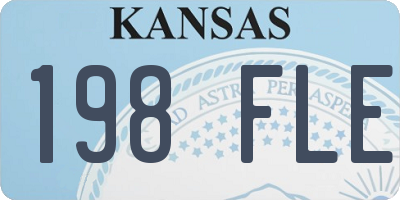 KS license plate 198FLE