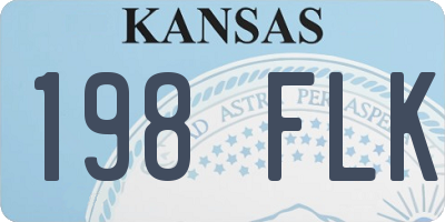 KS license plate 198FLK