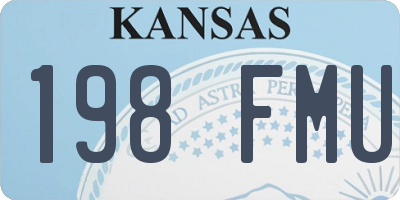 KS license plate 198FMU
