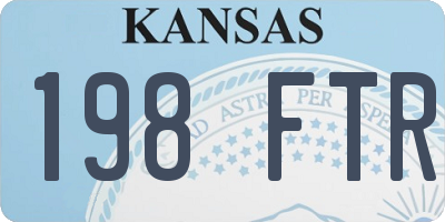 KS license plate 198FTR