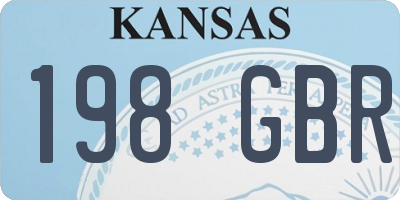 KS license plate 198GBR