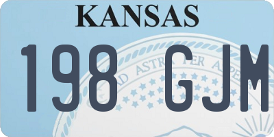 KS license plate 198GJM