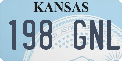 KS license plate 198GNL