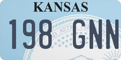 KS license plate 198GNN