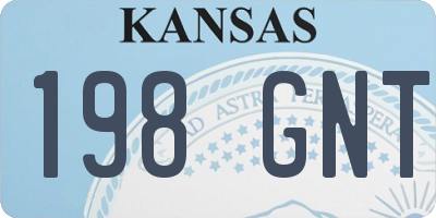 KS license plate 198GNT